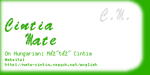 cintia mate business card